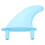 Surfboard Zubehör: Soft Top Flossen Set, PVC, Blau 1