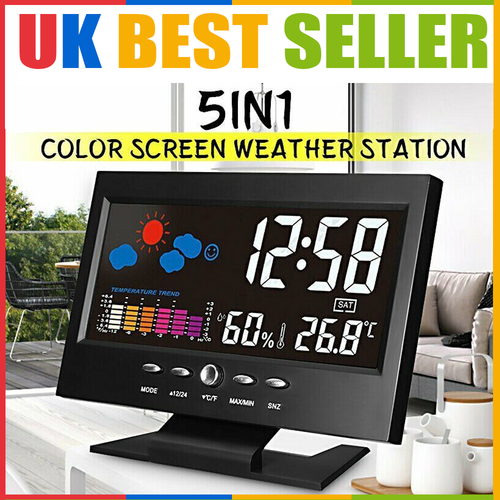 Digital Alarm Clock Large Day Date Calender LCD Display Dementia Memory Loss UK