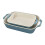 Staub Ceramic Rectangular Baking Dish Set Casserole Dish 2-Piece Rustic Turquoise 1