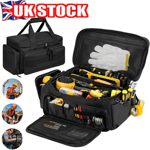 Hard Base Tool Bag Heavy Duty Storage Bag Multi Pocket Tool Organizer Storage