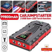 99800mAh Car Jump Starter Auto Battery Booster LED Power Bank Pack USB Charger