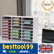 24-Slot Classroom Paper Literature Organizer File Sorter A4 Paper Holder