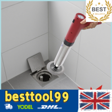 Electric Toilet Plunger Built-in Electric Air pump W/3 Replace Plunger Heads