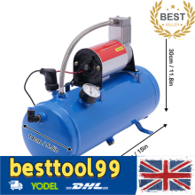 DC 12V Air Compressor 150psi with Universal 6 Liter Tank Train Air Horn Kit New