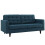 Empress Upholstered Fabric Loveseat - Azure 2