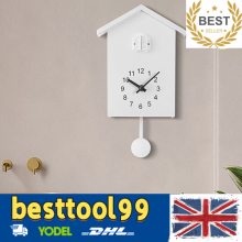 Modern Cuckoo Clock Bird Wall Clock House Quartz Decor White Intelligent ABS top