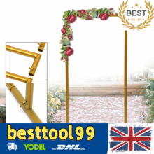 Gold Wedding Square Archway Backdrop Stand Metal Arch Frame Flower Balloon Decor