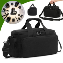 Large Capacity Camera Shoulder Bag Adjustable Partitions Camera Carry Case
