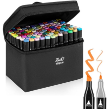 Colouring Pens 100 Colors Marker Pens Twin Tips Permanent Marker Set Art Pens