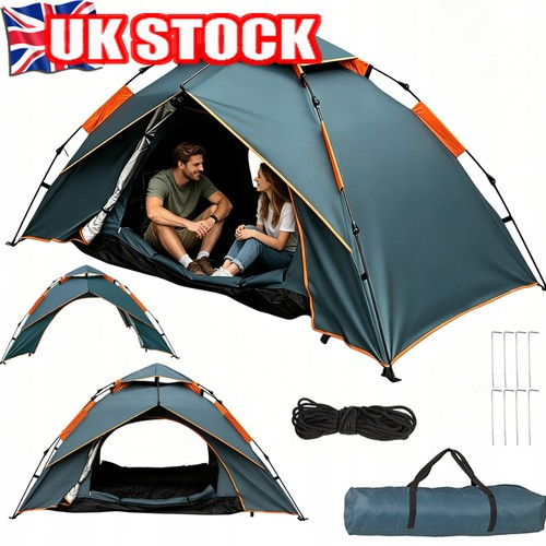1-2 Man Automatic Instant Double Layer Pop -Up Camping Tent Outdoor Garden