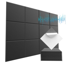 12x Self Adhesive Acoustic Wall Panel Tiles Studio Sound Proofing Insulation Pad
