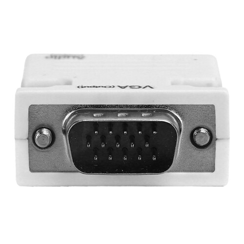 HDMI zu VGA Adapter weiß mit 3,5mm Audio