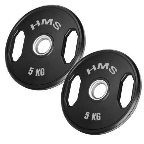 Olympiske vektskiver, gummierte, 2 x 5 kg 1