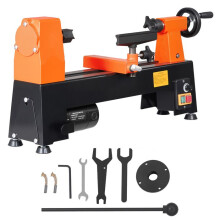 Torno de Madera 250 W 200x330 mm-Duoku-con Ajuste de Velocidad, para Principiantes y Aficionados al Bricolaje. Incluye Porta-Herramientas.