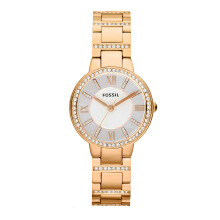 Fossil Women's Virginia Quartz Stainless Steel Three-Hand Watch Color: Rose Gold Glitz (Model: ES3284)