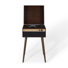 Crosley CR6236A-WA Jasper 3-Speed Bluetooth in/Out Vinyl Record Player Turntable with Built-in Speakers and Detachable Legs Walnut