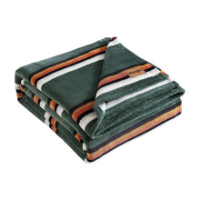 Wrangler - Queen Blanket Ultra Soft Plush Fleece Bedding Yellowstone Inspired Cozy Home Decor for Bed or Couch (Western Saddle Stripe Green Queen