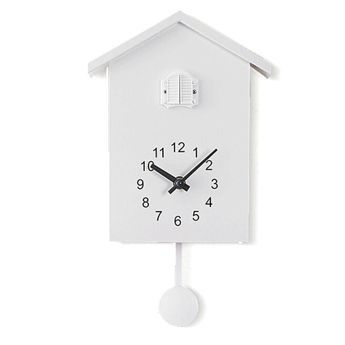 Modern Cuckoo Clock Bird Wall Clock House Quartz Decor White Intelligent ABS top 1