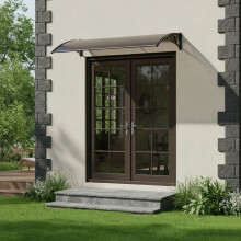 Auvent de porte 100x80 cm en polycarbonate