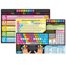 Ashley Productions ASH95021 Smart Poly Learning Mat Keyboard Internet Safety Polypropylene (PP)/Paper 12"""" x 17""""