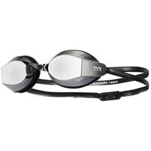 TYR Black Ops 140 EV Mirrored Racing Swimming Goggles for Adults Color-Metallized Smoke