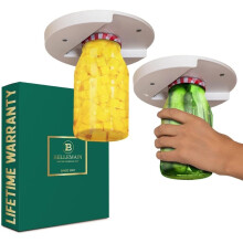 Bellemain Under Cabinet Jar Opener 2-Pack Premium Lid Gripper and Opener for Jars & Bottles Ideal for Weak Grip & Seniors EZ Install & EZ Off