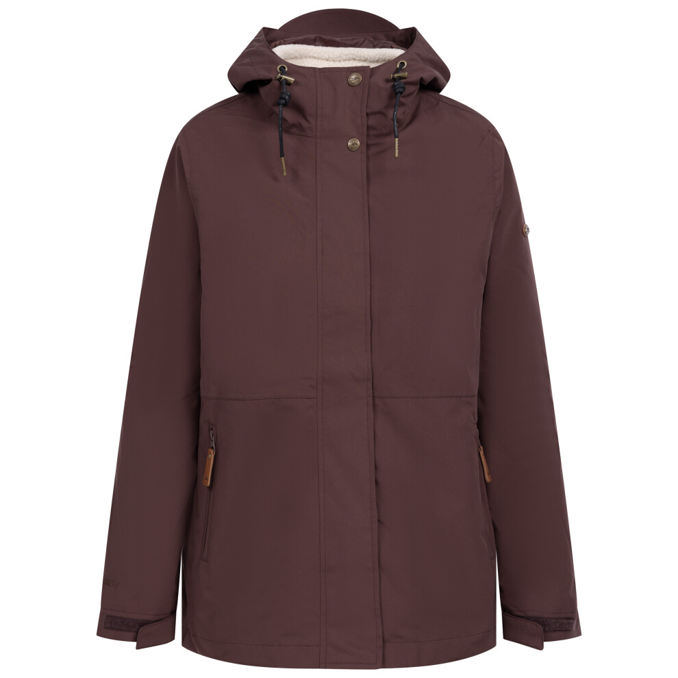Trespass Women's 3 In 1 Rain Jacket Kamila Brown Size 14 - Image 2