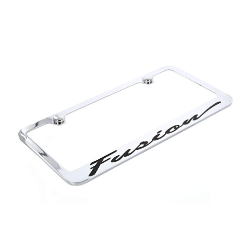 Ford Ford Fusion Script Chrome Plated Metal License Plate Frame Holder 1