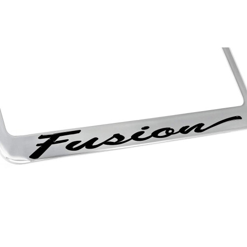 Ford Ford Fusion Script Chrome Plated Metal License Plate Frame Holder 2