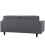 Empress Upholstered Fabric Loveseat - Gray 3