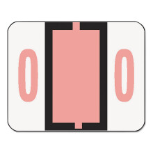Smead BCCRN Bar-Style Color-Coded Numeric Label 0 Label Roll Pink 500 Labels per Roll (67370)