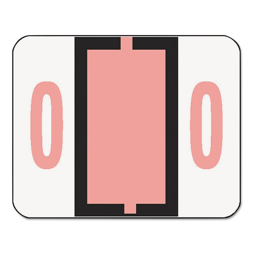 Smead BCCRN Bar-Style Color-Coded Numeric Label 0 Label Roll Pink 500 Labels per Roll (67370)