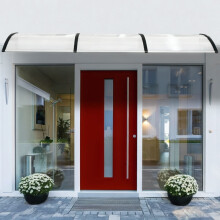 Auvent au-dessus de la porte, 200x100 cm, double couverture en polycarbonate