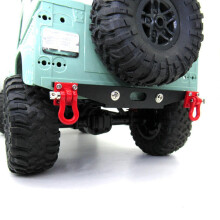 2 Set RC Car Part: 1 Pcs Metal Rear Bumper with Tow Hook & 1 Set Window Sun Visor Wind Rain Shield Deflector Decoration