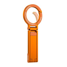 MA30S Karbintelefonställ Dubbel-Sidig Magnet Handhållet Skrivbordsställ Rese-Selfieställ för  17 16 15 Orange