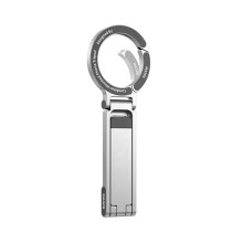 MA30S Carabiner Phone Stand Dual-Sided Magnet Handheld Desktop Stand Travel Selfie Stand for 17 16 15 Silver