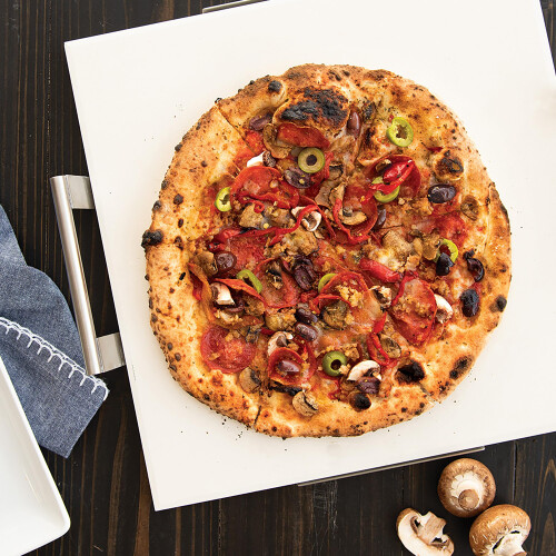 Nordic Ware Deluxe Square Pizza Stone with Rack 1
