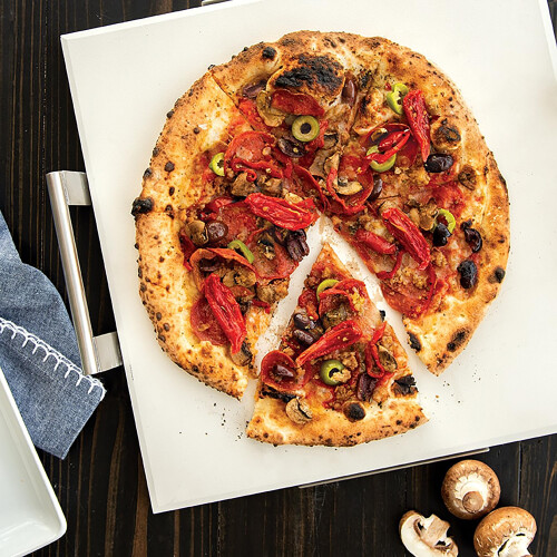 Nordic Ware Deluxe Square Pizza Stone with Rack 2