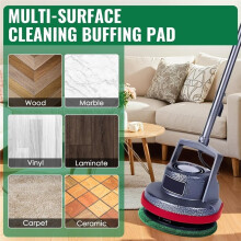 2 Pack 12" Microfiber Carpet Bonnet Pads for Oreck Orbiter ORB550MC ORB700MB ORB600MW Floor Machine, Buffing Pad