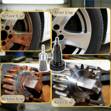 Wheel Hub Cleaning Tool, Brake Rotor Resurfacing Kit - 5 Pads & Coarse Carbon Steel Crimping Wire Wheel Brush