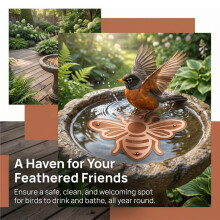 3 PackCopper Bird Bath Disk, Natural All-Weather Water Care Cleaner for Outdoor Birds Bees Pets Bowls