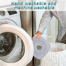 Mop Pads 12 Pieces Microfiber Refills Square Brush Scrub Pad for Wet and Dry Deep Clean Hardwood Floor Care Kitchen Room