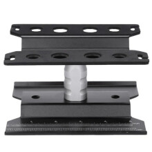2pcs Metal RC Car Workstation Work Stand Repair 360 Degree Rotation for 1/8 1/10 1/12 1/16 Scale Models - Grey & Black