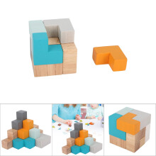 Lernspielzeug aus Holz – Domino in Metalbox