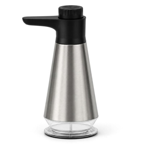 Dish Soap Dispenser for Kitchen,Stainless Steel Hand Soap Dispenser with Adjustable Output,Refillable Soap Pump