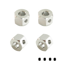 Pull Rod Base and Axle Servo Bracket Mount with 4PCS 5mm to 12mm Metal Combiner Wheel Hub Hex Adapter
