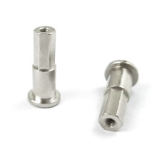 5Mm Combiner Wheel Hub Hex Adapter with 2Pcs Metal Rear Axle Shaft Adapter for WPL D12 C14 C24 B36 MN D90 D91 RC Car
