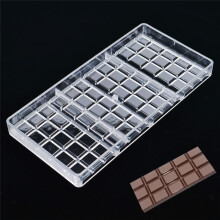 2 Pcs 3D Diy Pastry Chocolate Mold Homemade : 1 Pcs Square Chocolate Moulds & 1 Pcs Candy Mould Break Apart Bar