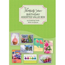Faithfully Yours 167113 Value Birthday Boxer card Assorted Design - Pack of 24
