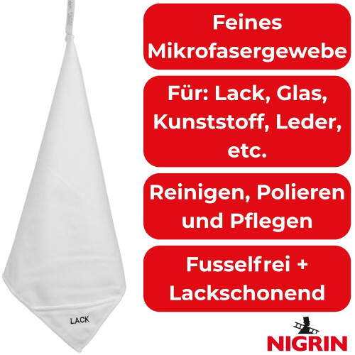 Mikrofasertuch 40x40cm Weiß 1